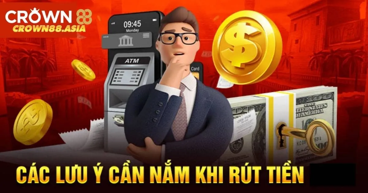 Một vài lưu ý quan trọng khi rút tiền Crown88 để đảm bảo an toàn